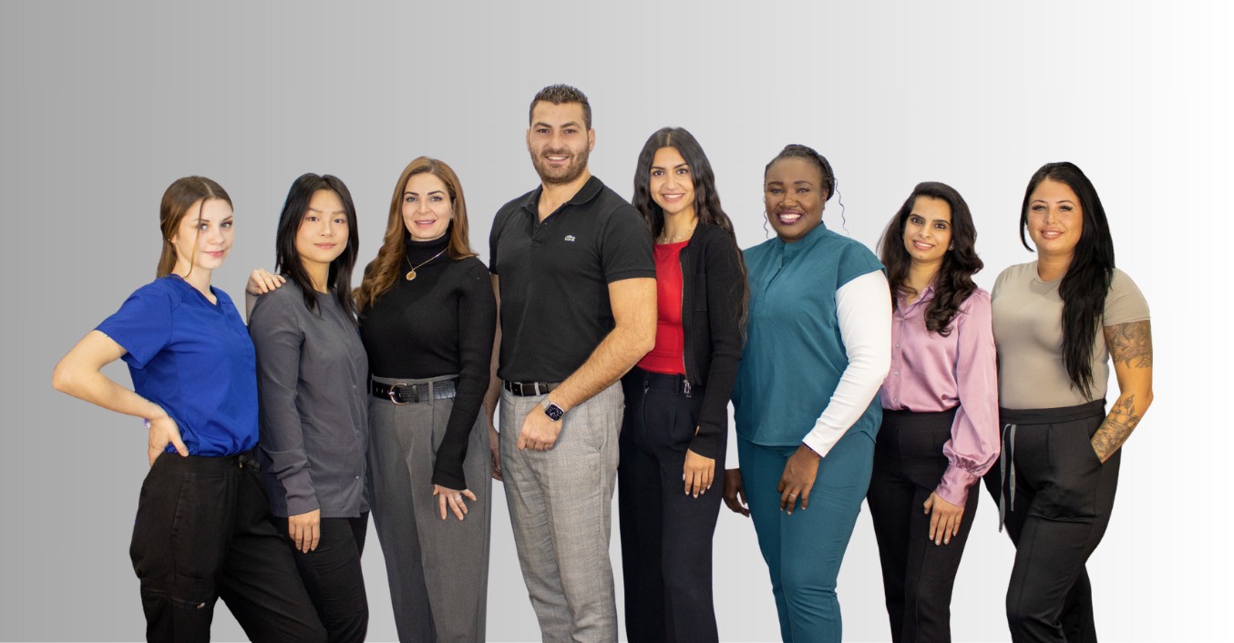The Burlington Dental Centre team outside the clinic on Plains Road East